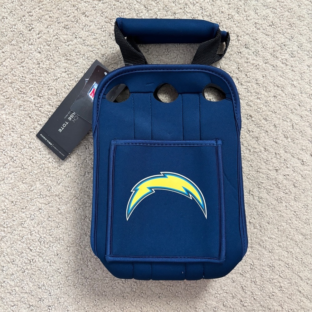 NEW Los Angeles Chargers NFL Football Six Pack Beverage Drink Carrier Bag